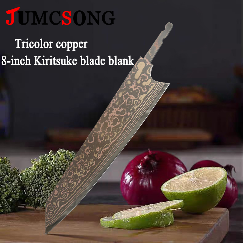 Kitchen Appliances Store - JUMCSONG Tricolor Copper Kiritsuke Blade Blank