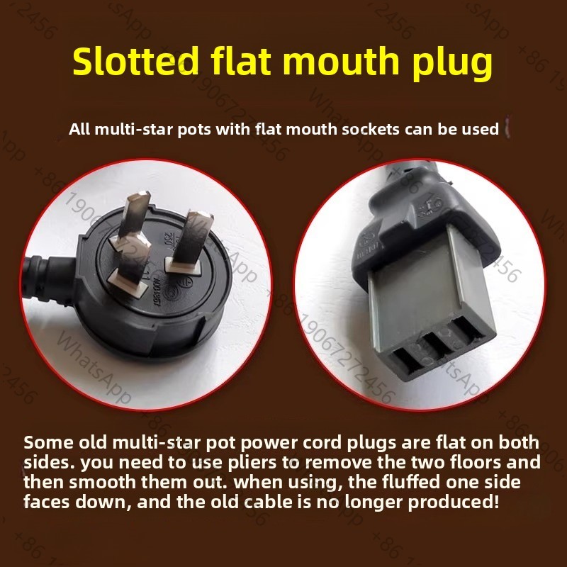 Wok Electric Flat - pot original wire connection line multi-function