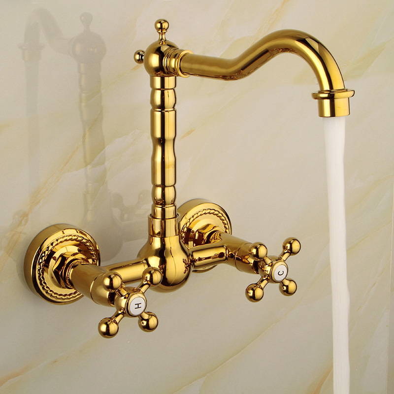 Kitchen Appliances Luxury - Luxury Gold Color Brass Bathroom Kitchen