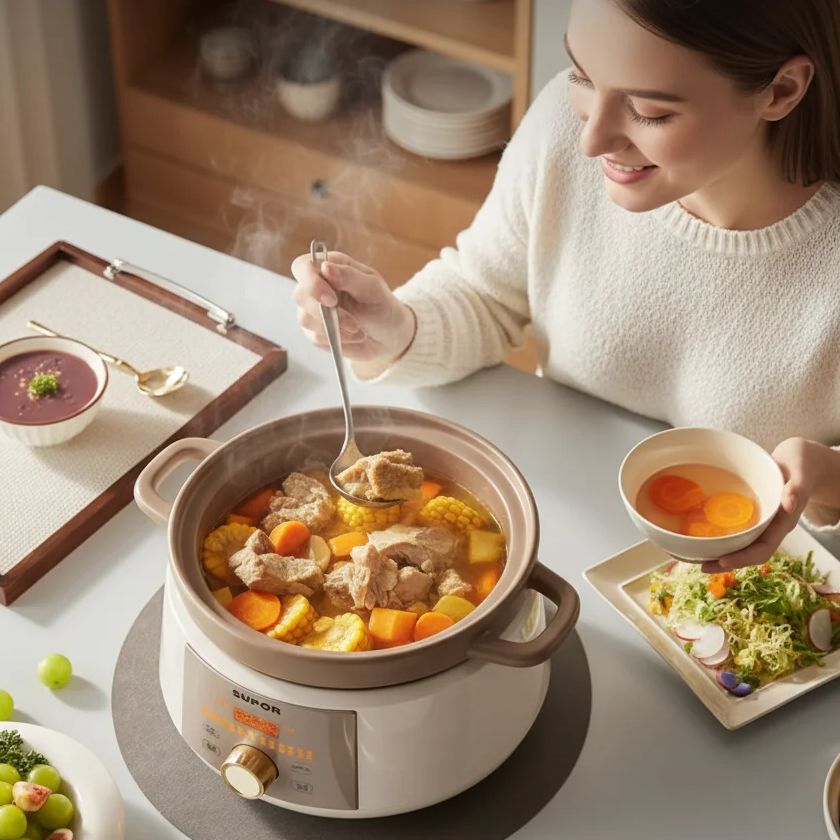 Kitchen Appliances Electric - 4L Ceramic Household Electric Slow Cooker