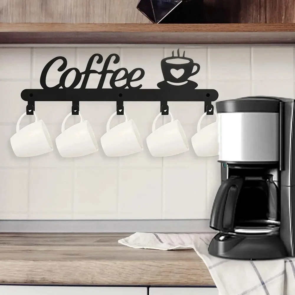 Metal Wall Mounted Coffee Mug  - Kitchen Appliances Shelves 评论和价格