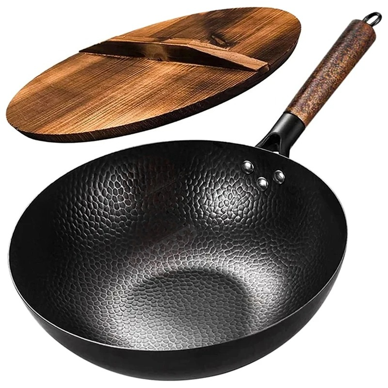 Carbon Steel Wok Pan 32cm Stir - Wok Electric Flat 评论和价格