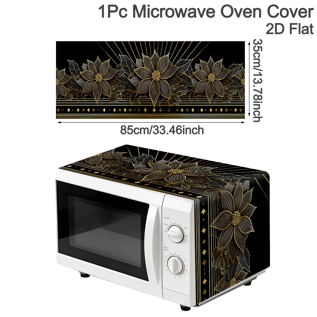 Luxury Black Gold Floral Micro - Kitchen Appliances Luxury 评论和价格