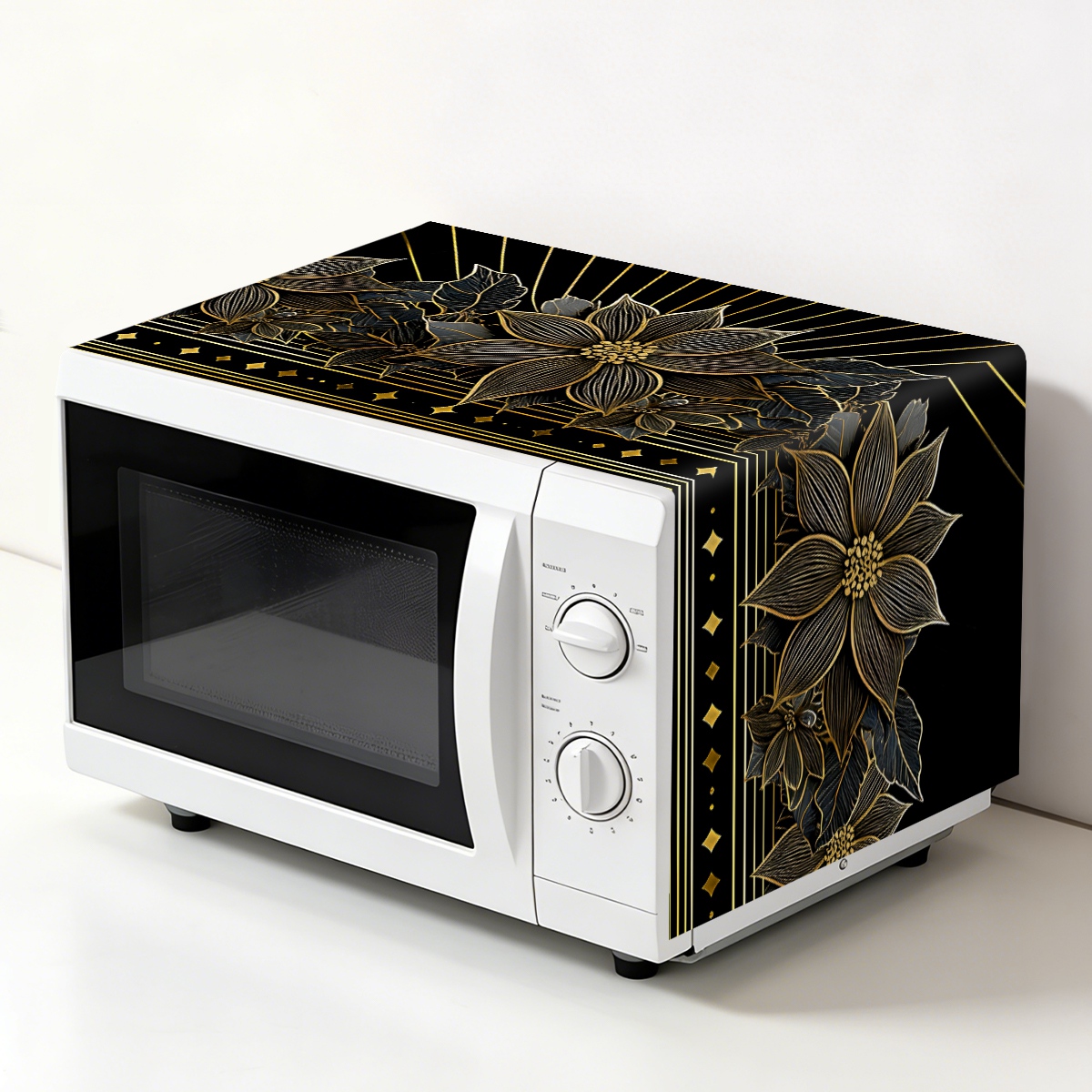 Luxury Black Gold Floral Micro - Kitchen Appliances Luxury 评论和价格