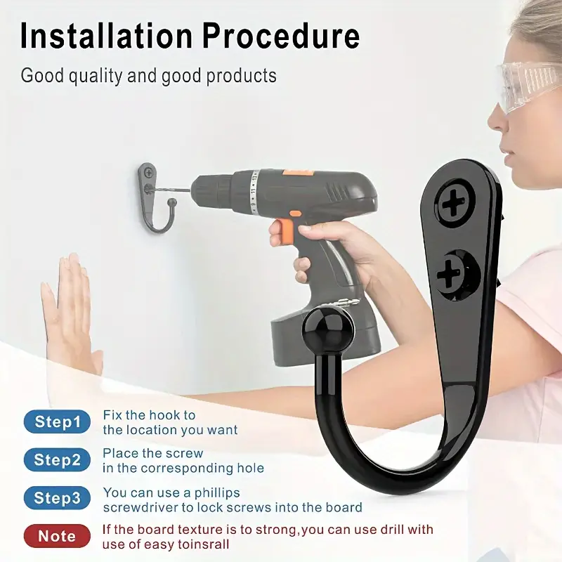 Black Metal Hooks with Screws  - Kitchen Appliances Shelves 评论和价格