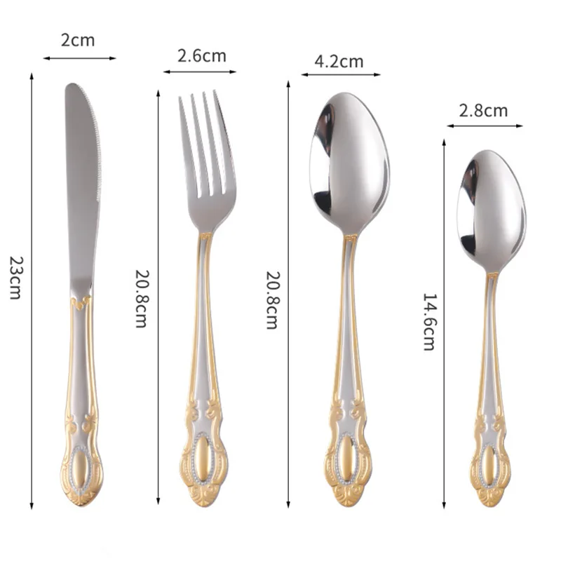 Golden Cutlery Set,Luxury Retr - Kitchen Appliances Luxury 评论和价格