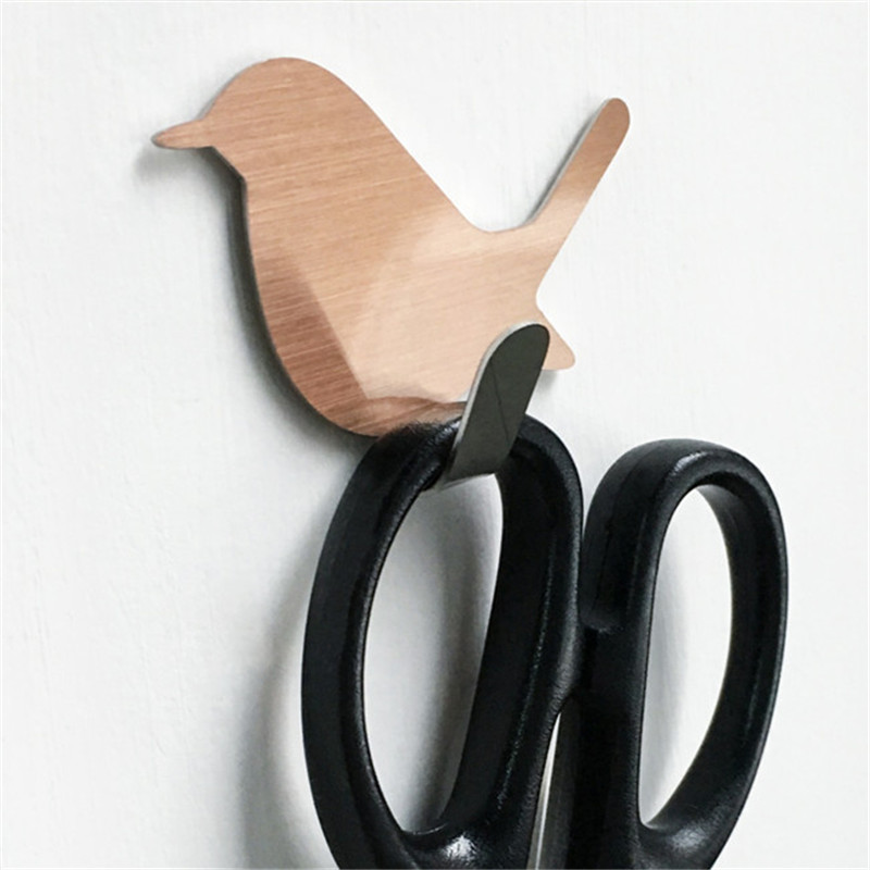 2Pcs Self Adhesive Hooks Bird  - Kitchen Appliances Shelves 评论和价格