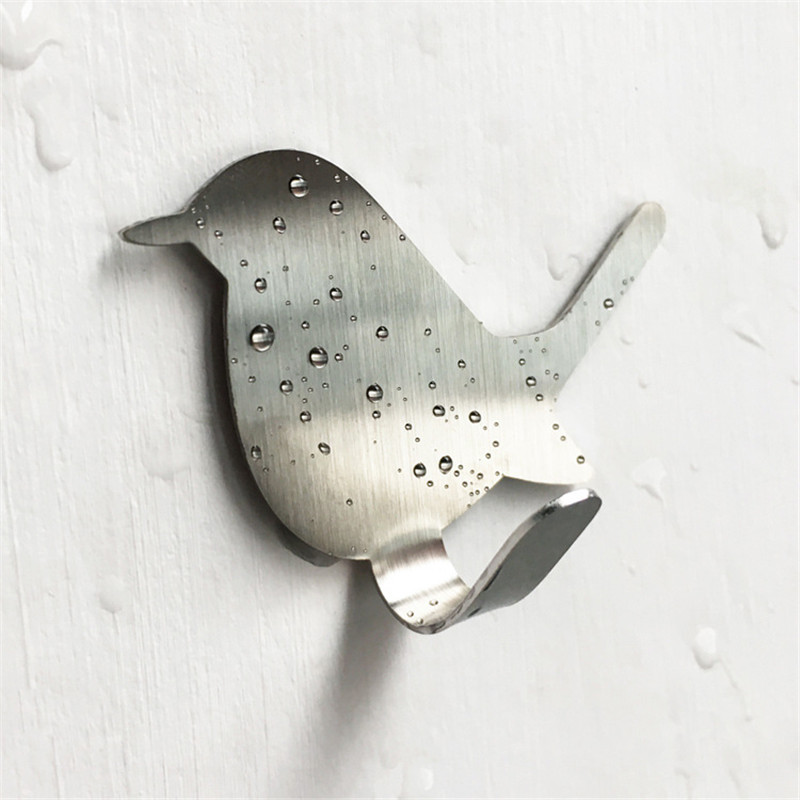 2Pcs Self Adhesive Hooks Bird  - Kitchen Appliances Shelves 评论和价格