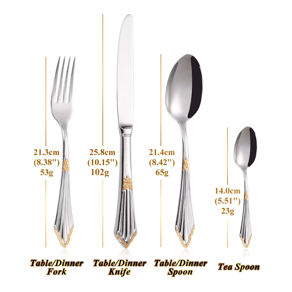 4/8/12/16/20 Pieces Gold Plate - Kitchen Appliances Luxury 评论和价格